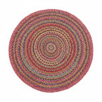 Multicolor Braided Jute Round Rug – Handwoven Eco-Friendly Carpet by Room Rituals | Boho Living Room & Bedroom Floor Rug