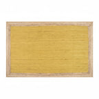 Mustard Yellow Jute Rectangular Rug – Handwoven Natural Carpet by Room Rituals | Modern Living Room & Bedroom Floor Rug