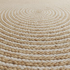 Natural Spiral Jute Round Rug – Handwoven Eco-Friendly Floor Carpet by Room Rituals | Minimal Boho Living Room & Bedroom Rug