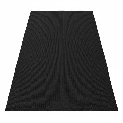 Black Jute Rectangular Rug – Handwoven Natural Eco-Friendly Carpet by Room Rituals | Modern Living Room & Bedroom Floor Rug
