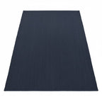 Navy Blue Jute Rectangular Rug – Handwoven Natural Eco-Friendly Carpet by Room Rituals | Modern Living Room & Bedroom Rug
