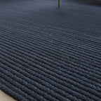 Navy Blue Jute Rectangular Rug – Handwoven Natural Eco-Friendly Carpet by Room Rituals | Modern Living Room & Bedroom Rug