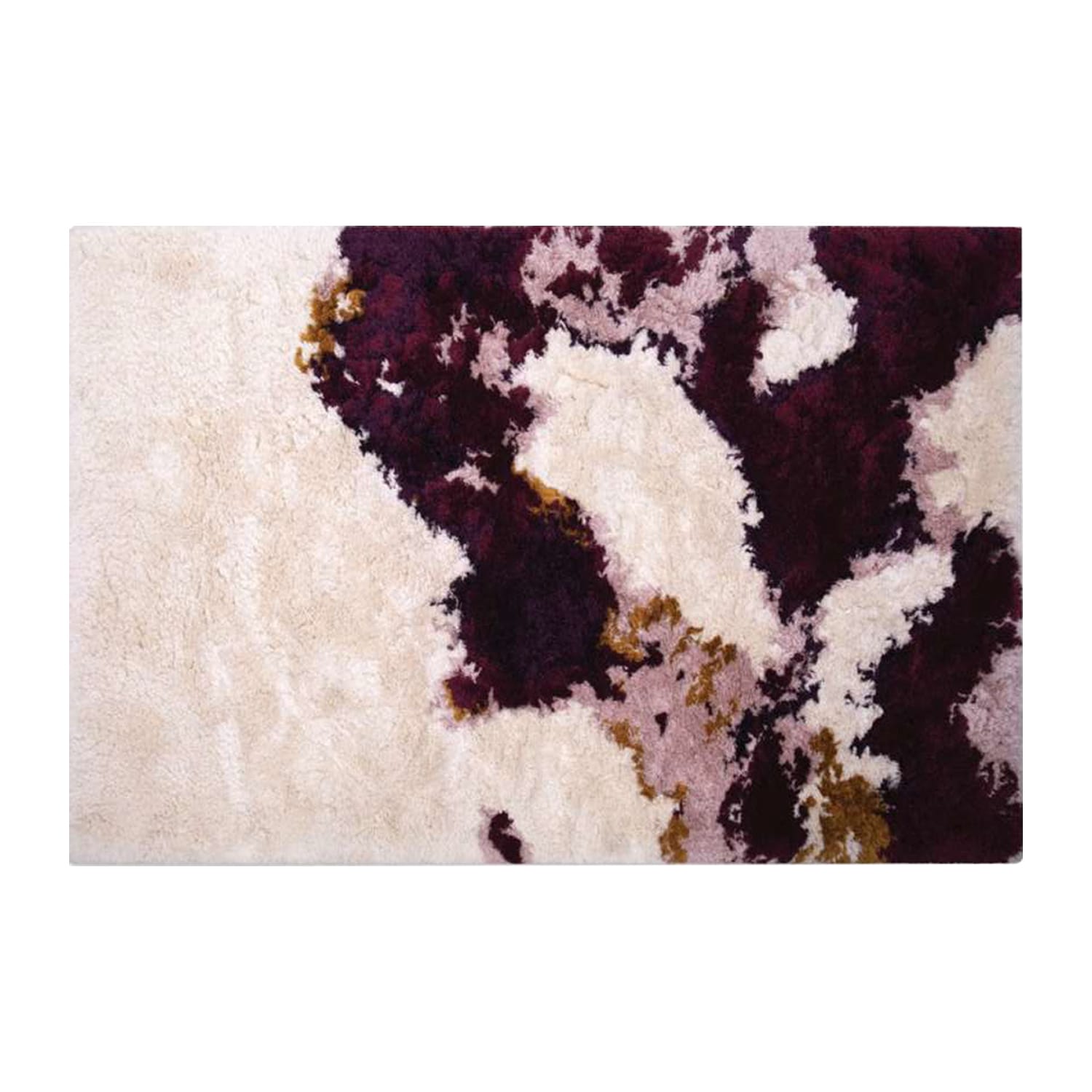 Hand-Tufted Wool Rug in Abstract Maroon & Beige – Premium Modern Carpet by Room Rituals | Luxury Living Room & Bedroom Floor Rug