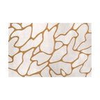 Hand-Tufted Ivory & Gold Abstract Wool Rug – Luxury Modern Carpet by Room Rituals | Living Room & Bedroom Designer Floor Rug