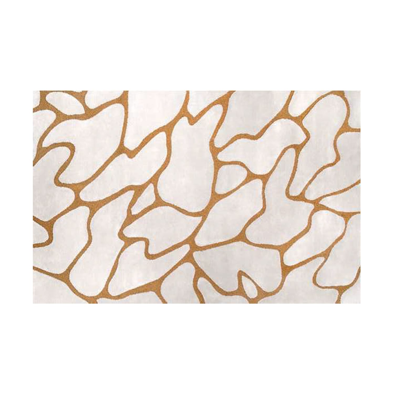 Hand-Tufted Ivory & Gold Abstract Wool Rug – Luxury Modern Carpet by Room Rituals | Living Room & Bedroom Designer Floor Rug