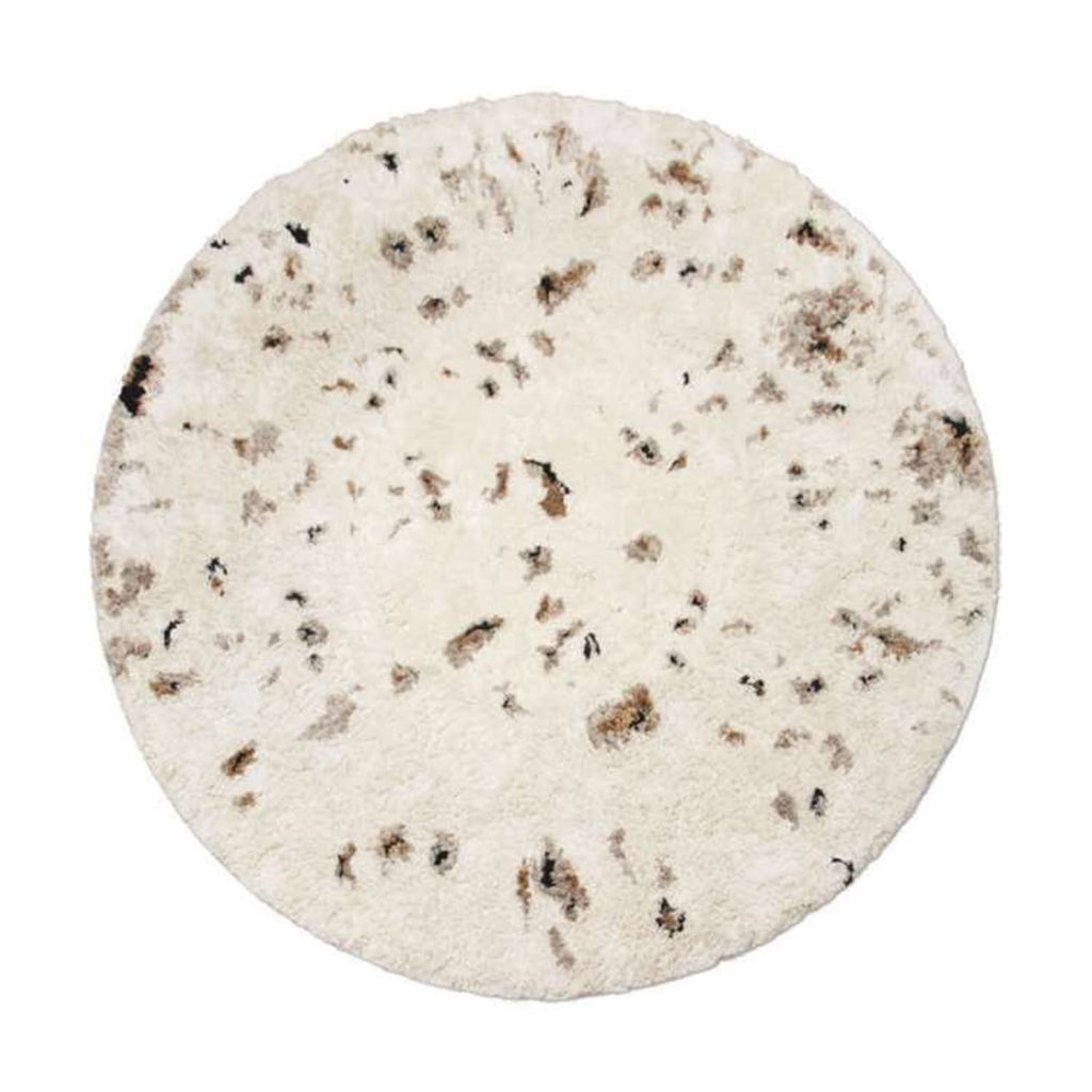 Hand-Tufted Ivory Speckled Wool Round Rug – Soft Cozy Modern Carpet by Room Rituals | Living Room & Bedroom Floor Rug