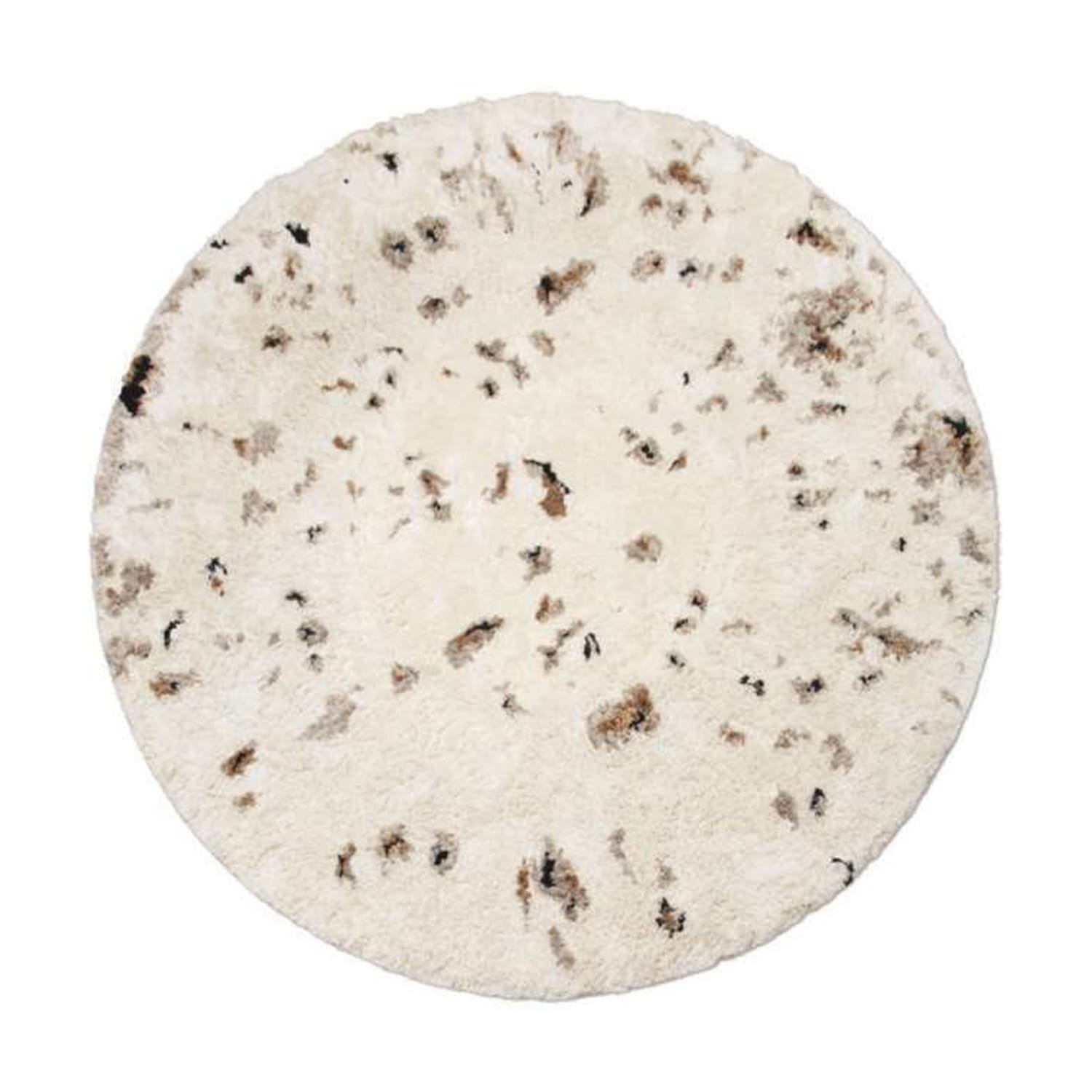 Hand-Tufted Ivory Speckled Wool Round Rug – Soft Cozy Modern Carpet by Room Rituals | Living Room & Bedroom Floor Rug