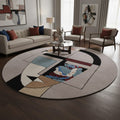 Hand-Tufted Abstract Face Art Wool Round Rug – Luxury Modern Designer Carpet by Room Rituals | Living Room & Statement Floor Rug
