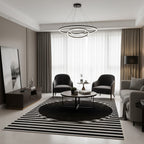 Hand-Tufted Black & White Optical Art Wool Rug – Luxury Modern Designer Carpet by Room Rituals | Living Room & Lounge Floor Rug