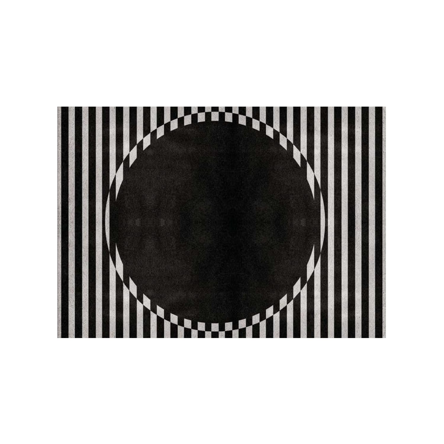 Hand-Tufted Black & White Optical Art Wool Rug – Luxury Modern Designer Carpet by Room Rituals | Living Room & Lounge Floor Rug