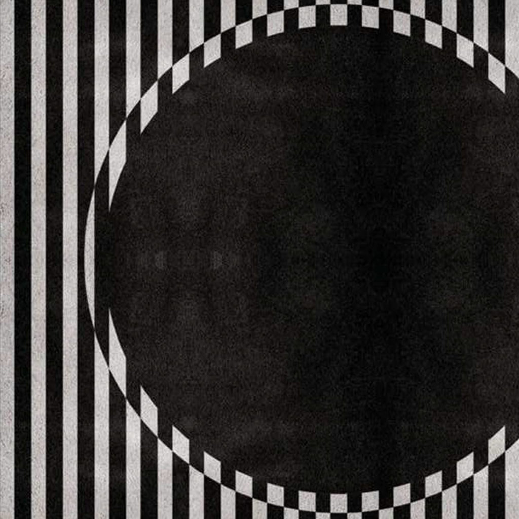 Hand-Tufted Black & White Optical Art Wool Rug – Luxury Modern Designer Carpet by Room Rituals | Living Room & Lounge Floor Rug
