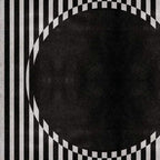Hand-Tufted Black & White Optical Art Wool Rug – Luxury Modern Designer Carpet by Room Rituals | Living Room & Lounge Floor Rug