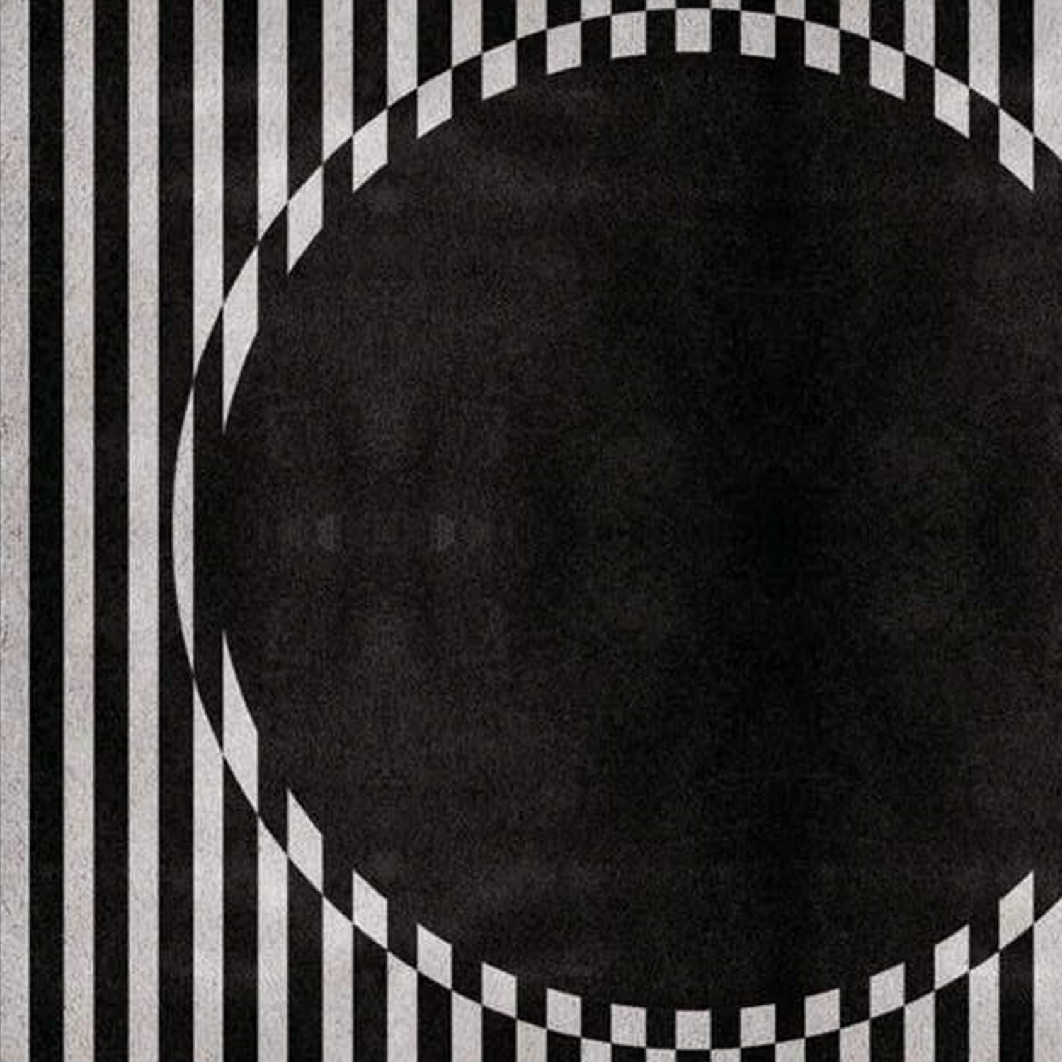 Hand-Tufted Black & White Optical Art Wool Rug – Luxury Modern Designer Carpet by Room Rituals | Living Room & Lounge Floor Rug
