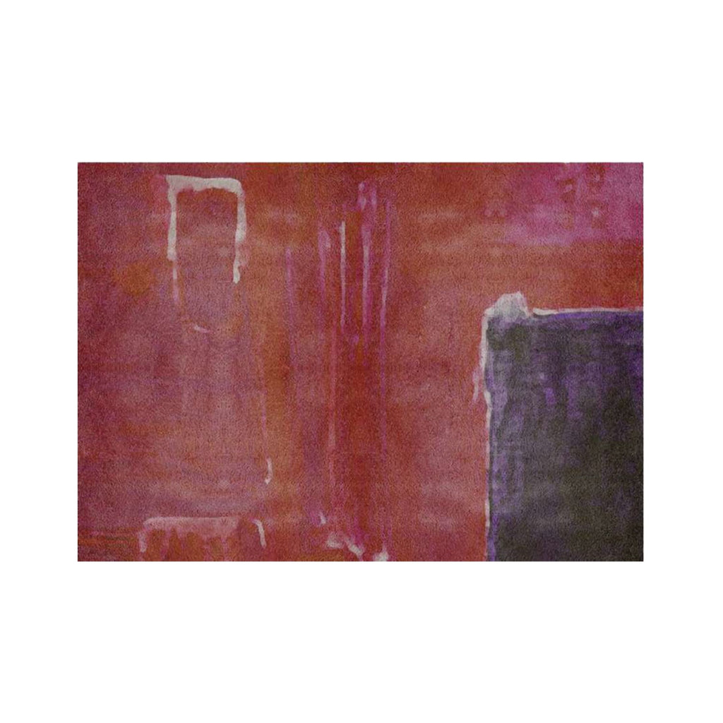Hand-Tufted Abstract Terra Cotta & Plum Wool Rug – Luxury Modern Art Carpet by Room Rituals | Living Room & Bedroom Floor Rug