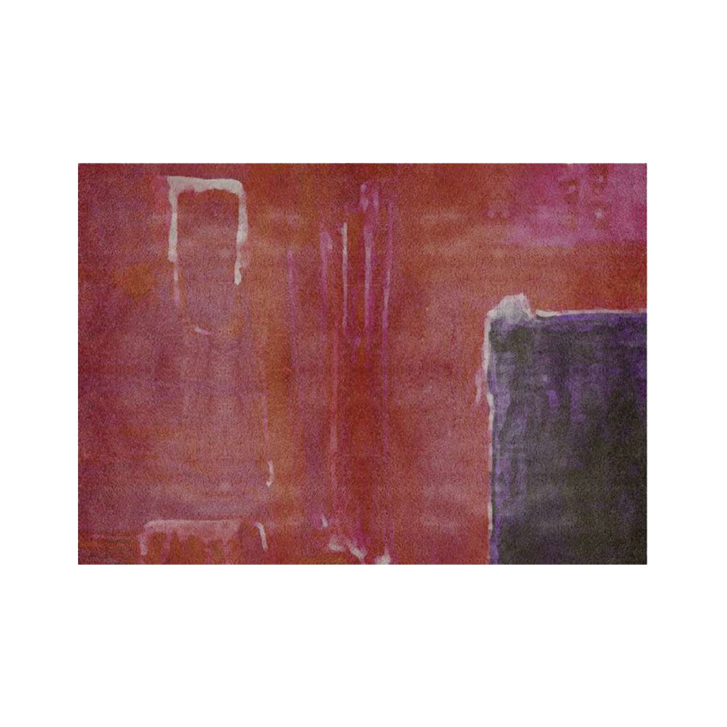 Hand-Tufted Abstract Terra Cotta & Plum Wool Rug – Luxury Modern Art Carpet by Room Rituals | Living Room & Bedroom Floor Rug
