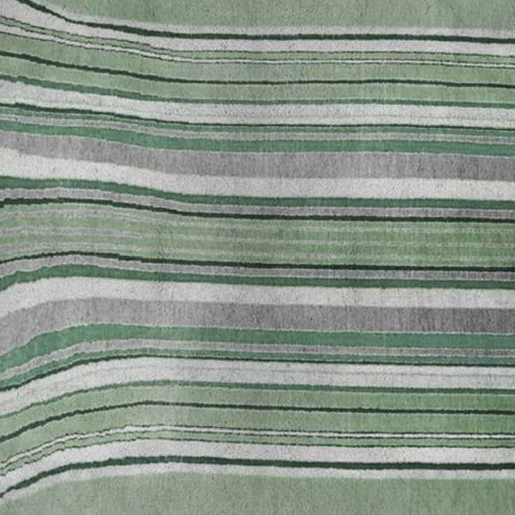 Hand-Tufted Sage & Emerald Linear Wool Rug – Luxury Modern Carpet by Room Rituals | Living Room & Bedroom Floor Rug