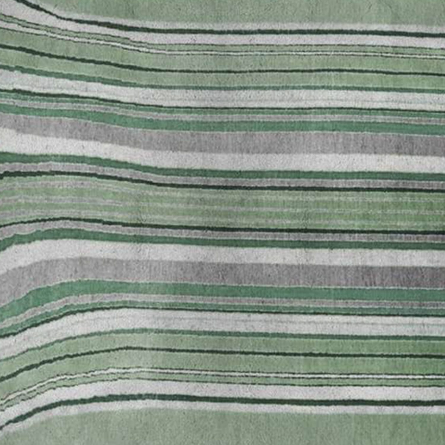 Hand-Tufted Sage & Emerald Linear Wool Rug – Luxury Modern Carpet by Room Rituals | Living Room & Bedroom Floor Rug