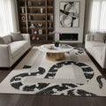 Hand-Tufted Black & White Serpentine Wool Rug – Luxury Modern Art Carpet by Room Rituals | Living Room & Lounge Floor Rug