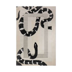 Hand-Tufted Black & White Serpentine Wool Rug – Luxury Modern Art Carpet by Room Rituals | Living Room & Lounge Floor Rug