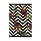 Hand-Tufted Tiger & Chevron Wool Rug – Luxury Modern Statement Carpet by Room Rituals | Living Room & Lounge Floor Rug