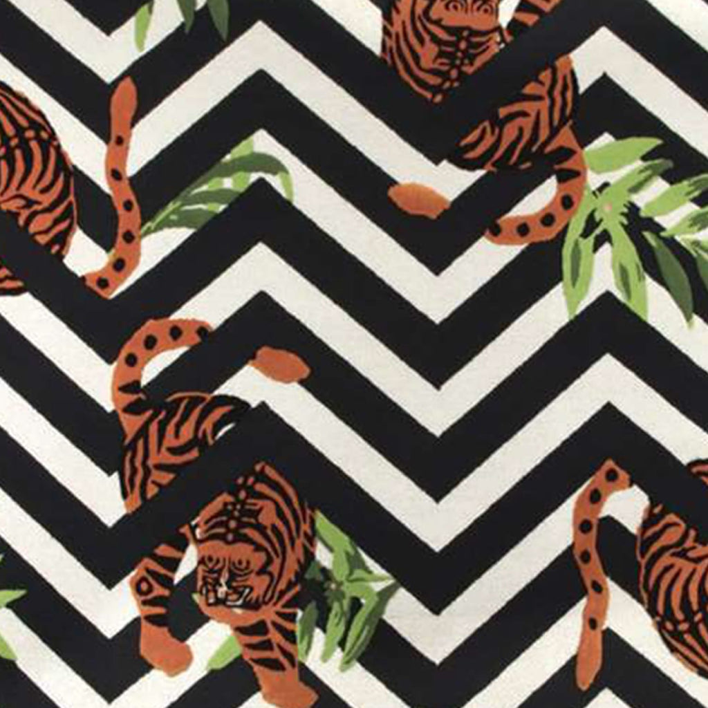 Hand-Tufted Tiger & Chevron Wool Rug – Luxury Modern Statement Carpet by Room Rituals | Living Room & Lounge Floor Rug
