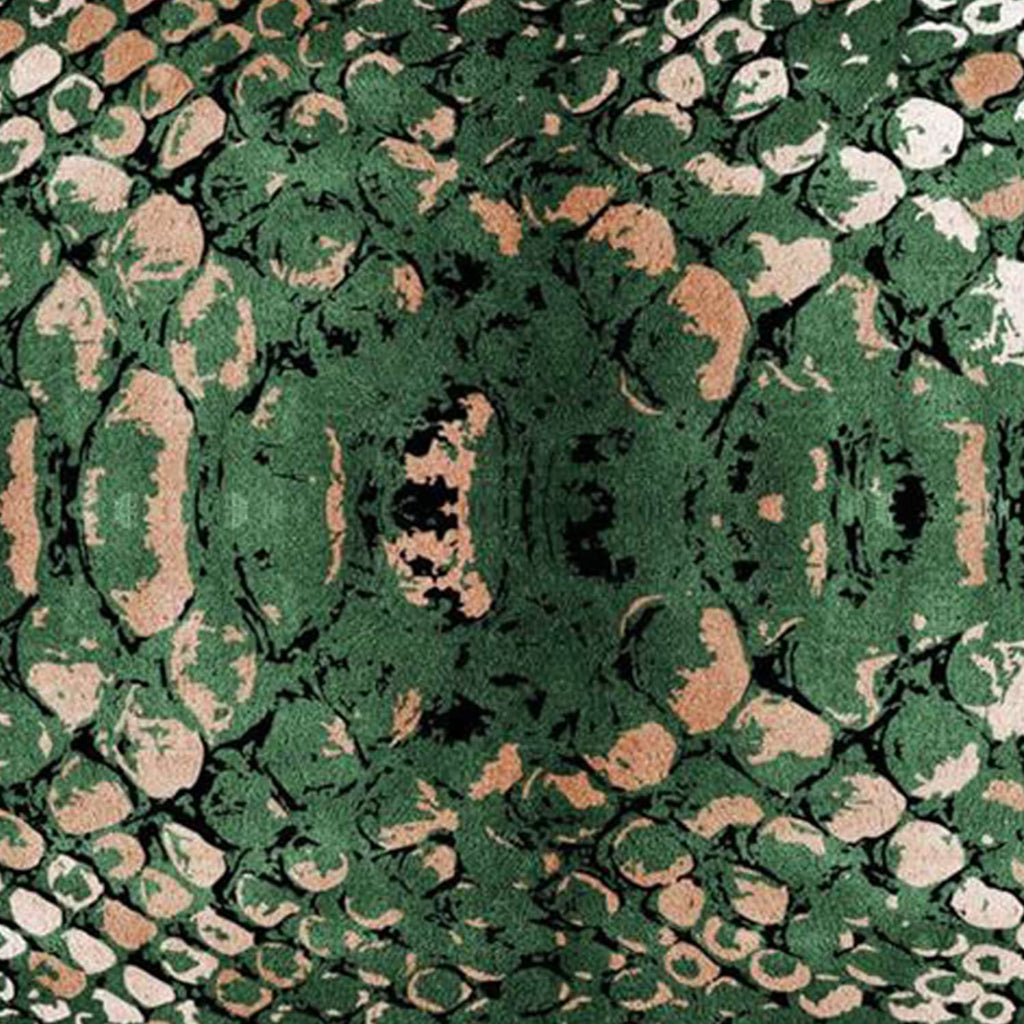 Hand-Tufted Green Python Texture Wool Rug – Luxury Modern Designer Carpet by Room Rituals | Living Room & Lounge Rug
