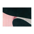 Hand-Tufted Abstract Blush & Deep Green Wool Rug – Luxury Modern Minimal Carpet by Room Rituals | Living Room & Bedroom Floor Rug