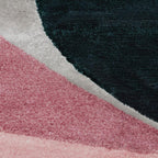 Hand-Tufted Abstract Blush & Deep Green Wool Rug – Luxury Modern Minimal Carpet by Room Rituals | Living Room & Bedroom Floor Rug