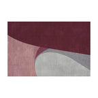 Hand-Tufted Abstract Blush & Deep Green Wool Rug – Luxury Modern Minimal Carpet by Room Rituals | Living Room & Bedroom Floor Rug