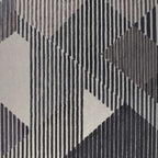 Hand-Tufted Geometric Charcoal & Grey Wool Rug – Luxury Modern Designer Carpet by Room Rituals | Living Room & Bedroom Floor Rug