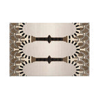 Hand-Tufted Tribal Geometric Wool Rug in Beige & Black – Luxury Modern Designer Carpet by Room Rituals | Living Room & Bedroom Rug