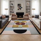 Hand-Tufted Multicolor Geometric Wool Rug – Luxury Modern Designer Carpet by Room Rituals | Living Room & Bedroom Floor Rug