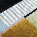 Hand-Tufted Multicolor Geometric Wool Rug – Luxury Modern Designer Carpet by Room Rituals | Living Room & Bedroom Floor Rug