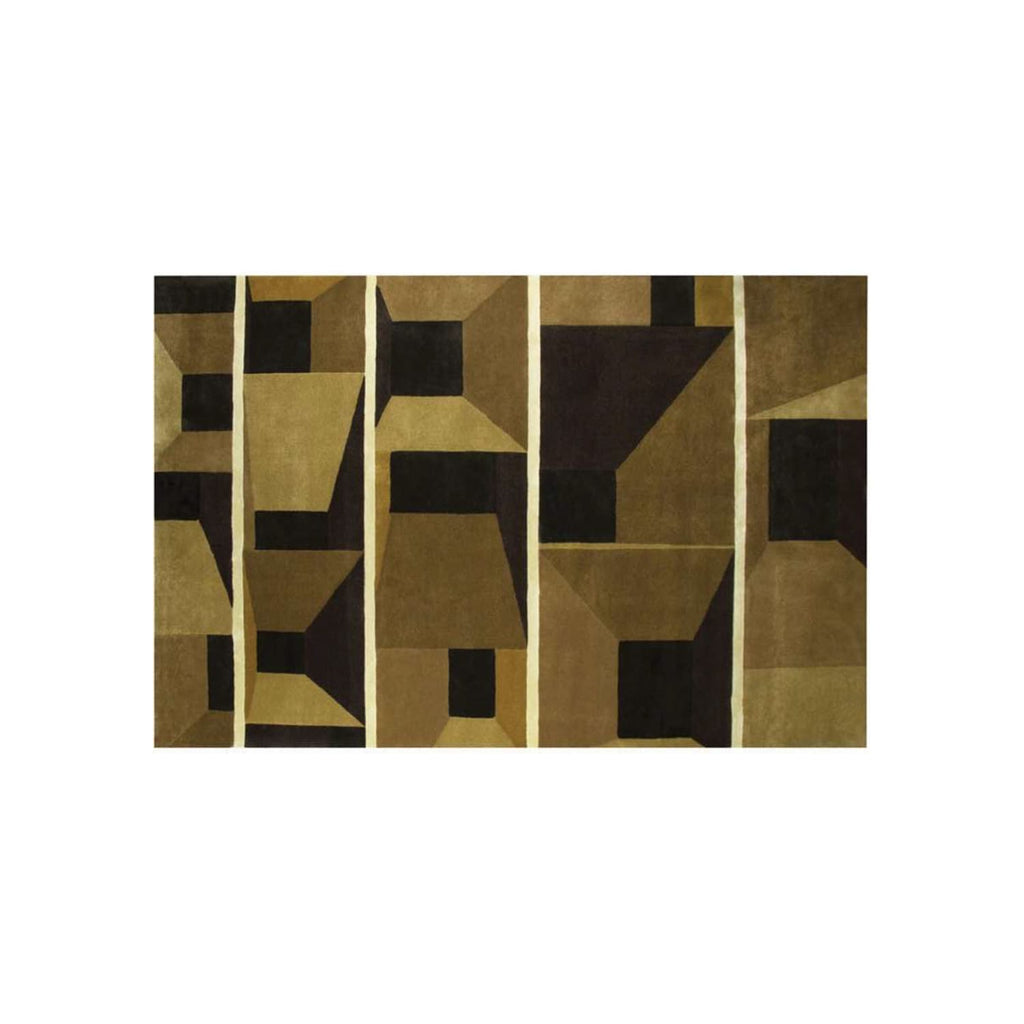 Hand-Tufted Charcoal & Grey Geometric Wool Rug – Luxury Modern Minimal Designer Carpet by Room Rituals | Living Room & Office Rug
