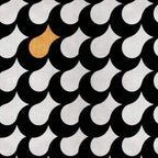 Hand-Tufted Black & White Modern Pattern Wool Rug with Gold Accent – Luxury Designer Carpet by Room Rituals | Living Room & Lounge Rug