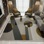 Hand-Tufted Abstract Olive & Mustard Wool Rug – Luxury Modern Designer Carpet by Room Rituals | Living Room & Bedroom Floor Rug