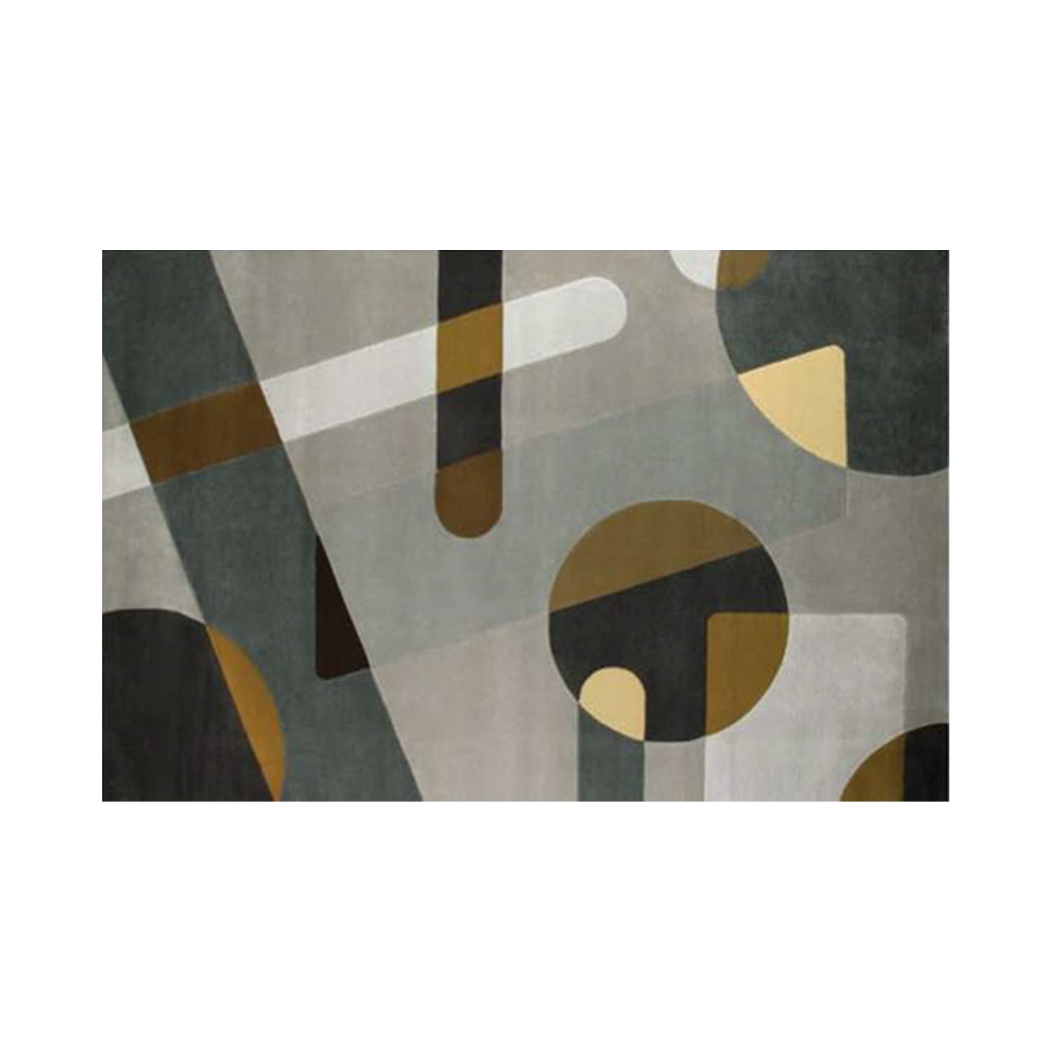 Hand-Tufted Abstract Olive & Mustard Wool Rug – Luxury Modern Designer Carpet by Room Rituals | Living Room & Bedroom Floor Rug