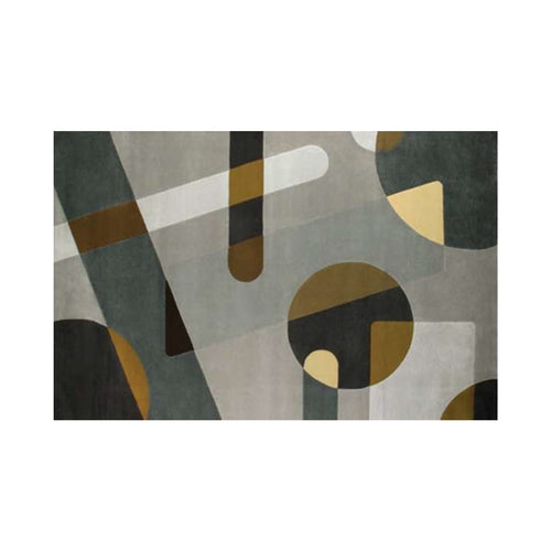 Hand-Tufted Abstract Olive & Mustard Wool Rug – Luxury Modern Designer Carpet by Room Rituals | Living Room & Bedroom Floor Rug