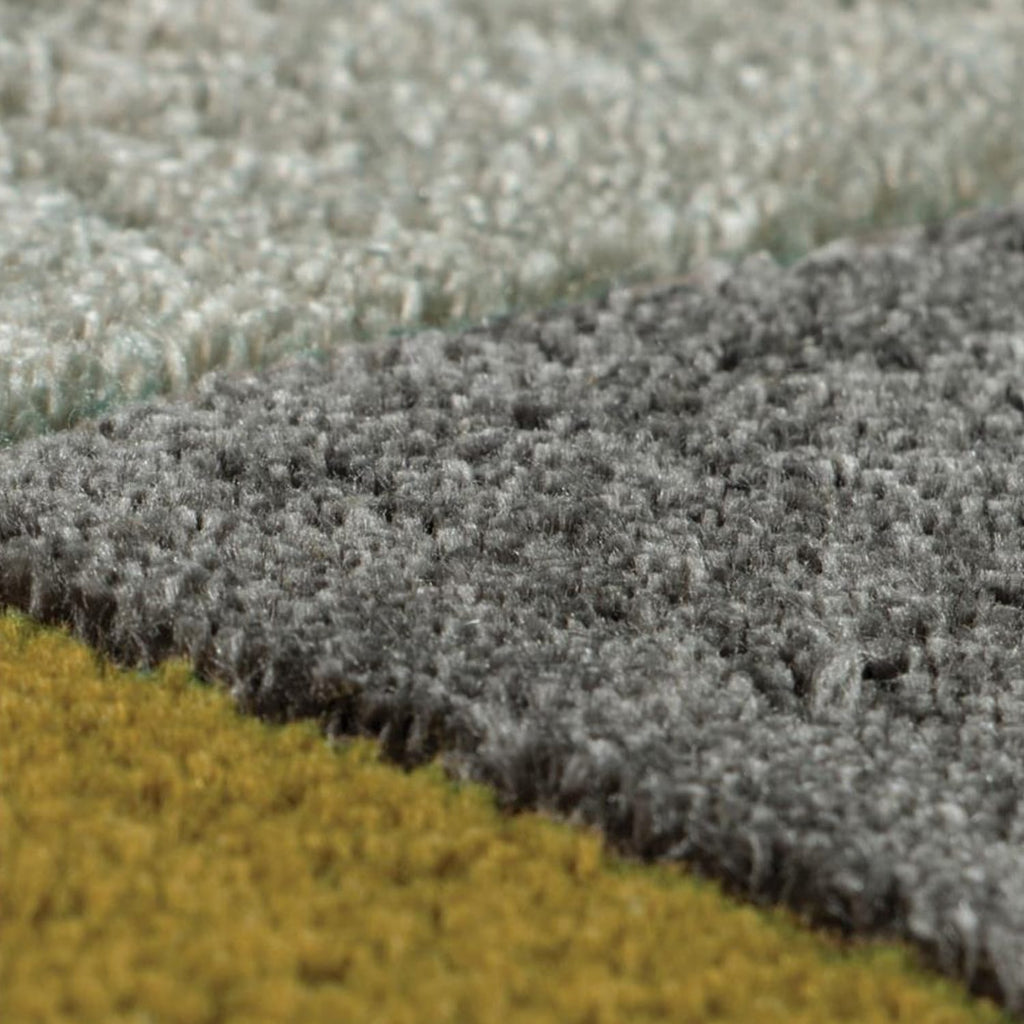 Hand-Tufted Abstract Olive & Mustard Wool Rug – Luxury Modern Designer Carpet by Room Rituals | Living Room & Bedroom Floor Rug