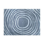 Hand-Tufted Dusty Blue Wave Pattern Wool Rug – Luxury Modern Minimal Carpet by Room Rituals | Living Room & Bedroom Rug