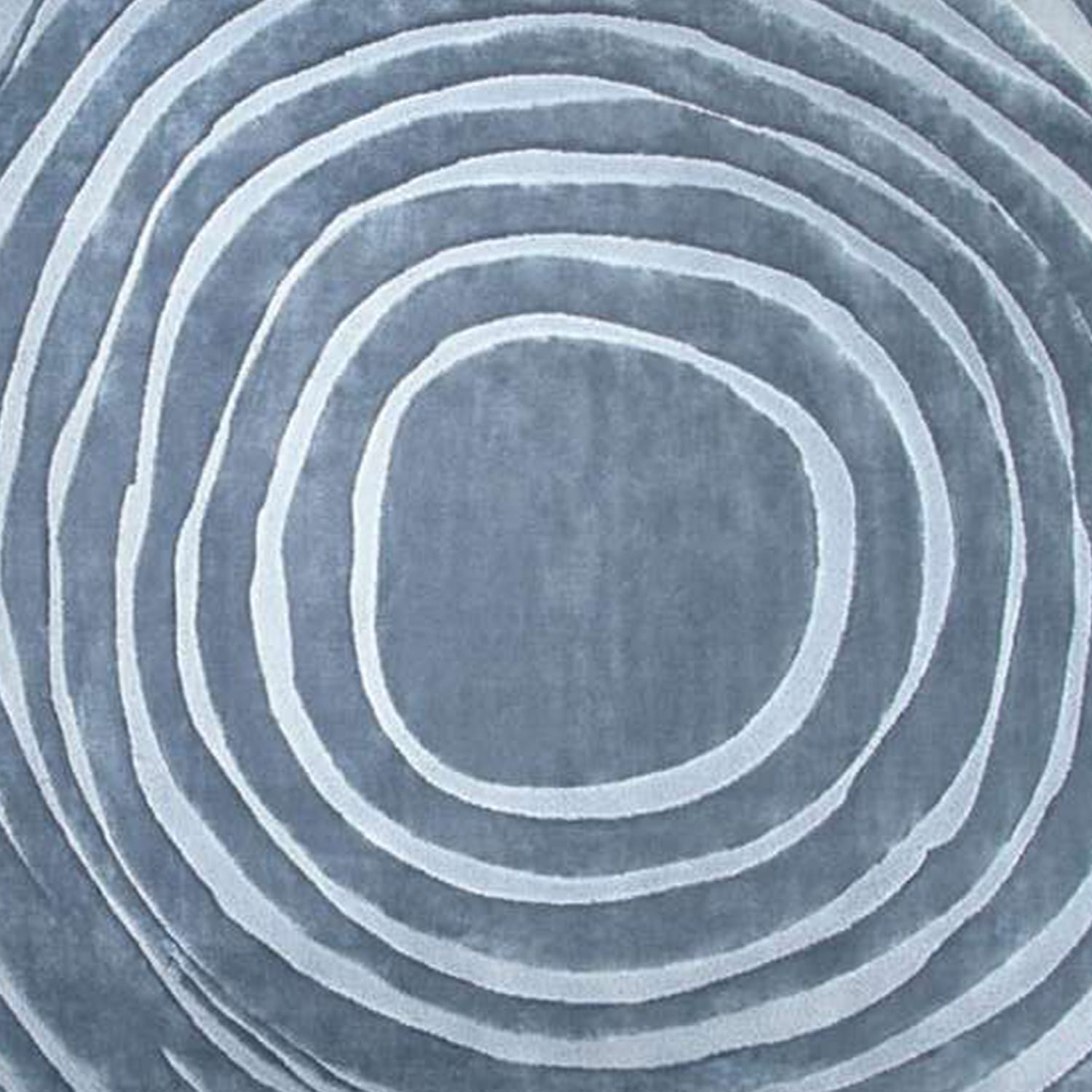 Hand-Tufted Dusty Blue Wave Pattern Wool Rug – Luxury Modern Minimal Carpet by Room Rituals | Living Room & Bedroom Rug