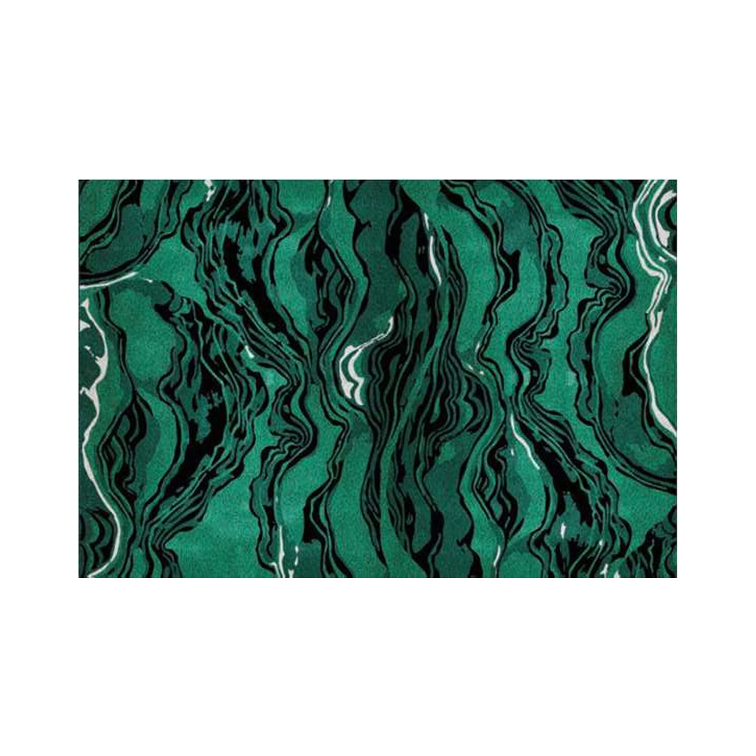 Hand-Tufted Malachite Green Abstract Wool Rug – Luxury Artistic Statement Carpet by Room Rituals | Living Room & Lounge Rug