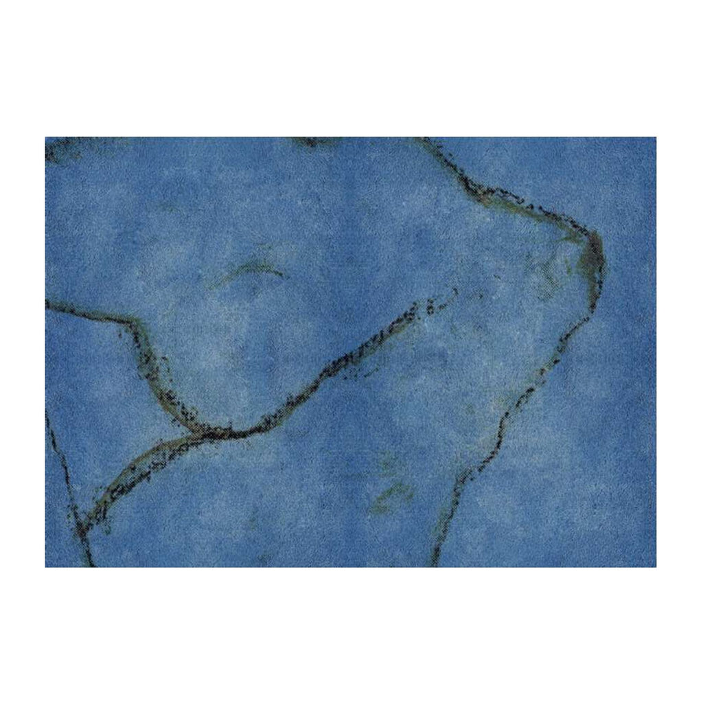 Hand-Tufted Azure Blue Stone Texture Wool Rug – Luxury Modern Minimal Designer Carpet by Room Rituals | Living Room & Bedroom Rug