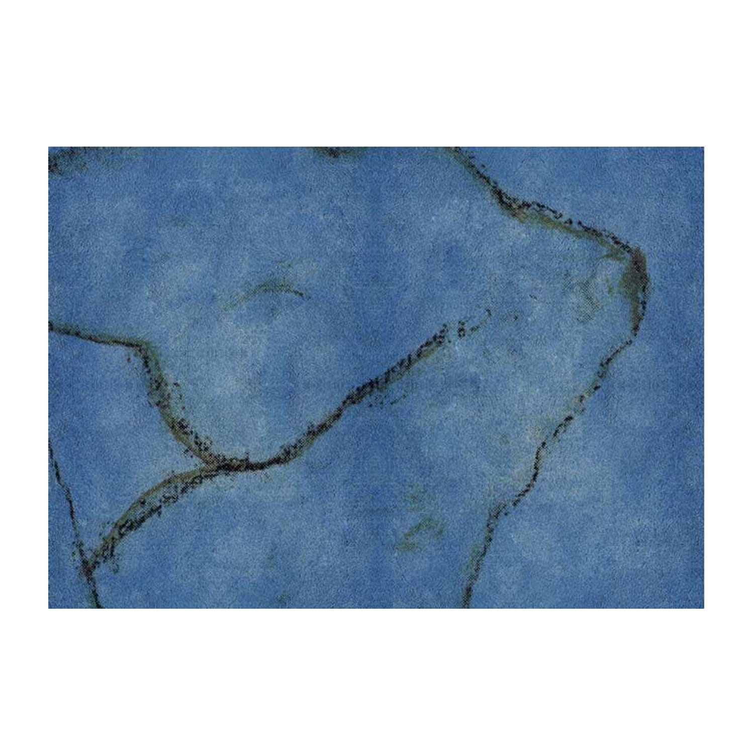 Hand-Tufted Azure Blue Stone Texture Wool Rug – Luxury Modern Minimal Designer Carpet by Room Rituals | Living Room & Bedroom Rug