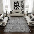 Hand-Tufted Black & White Textured Line Wool Rug – Luxury Modern Minimal Carpet by Room Rituals | Living Room & Bedroom Rug