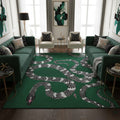 Hand-Tufted Green Serpent Art Wool Rug – Luxury Statement Designer Carpet by Room Rituals | Living Room & Lounge Rug