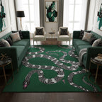Hand-Tufted Green Serpent Art Wool Rug – Luxury Statement Designer Carpet by Room Rituals | Living Room & Lounge Rug