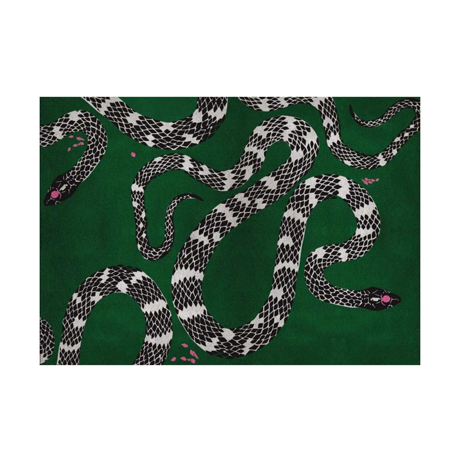 Hand-Tufted Green Serpent Art Wool Rug – Luxury Statement Designer Carpet by Room Rituals | Living Room & Lounge Rug