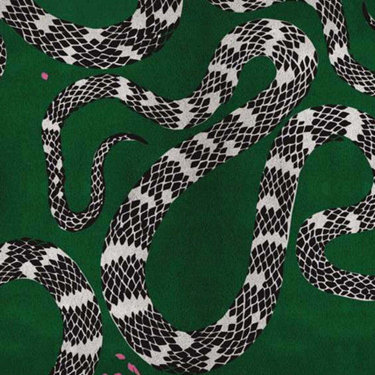 Hand-Tufted Green Serpent Art Wool Rug – Luxury Statement Designer Carpet by Room Rituals | Living Room & Lounge Rug