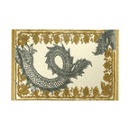 Hand-Tufted Antique Gold & Charcoal Dragon Wool Rug – Luxury Artistic Heritage Carpet by Room Rituals | Living Room & Lounge Rug